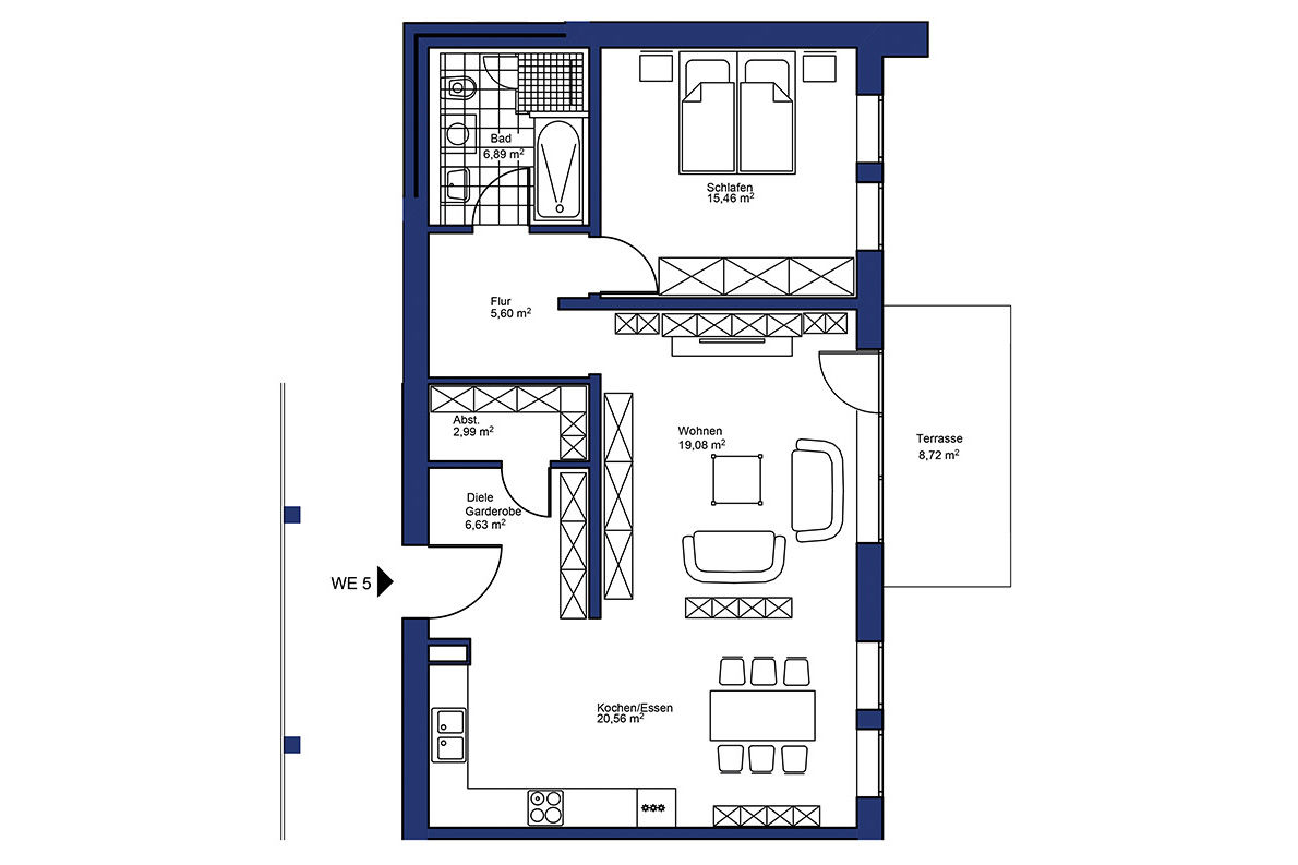 Grundriss Wohnung 5