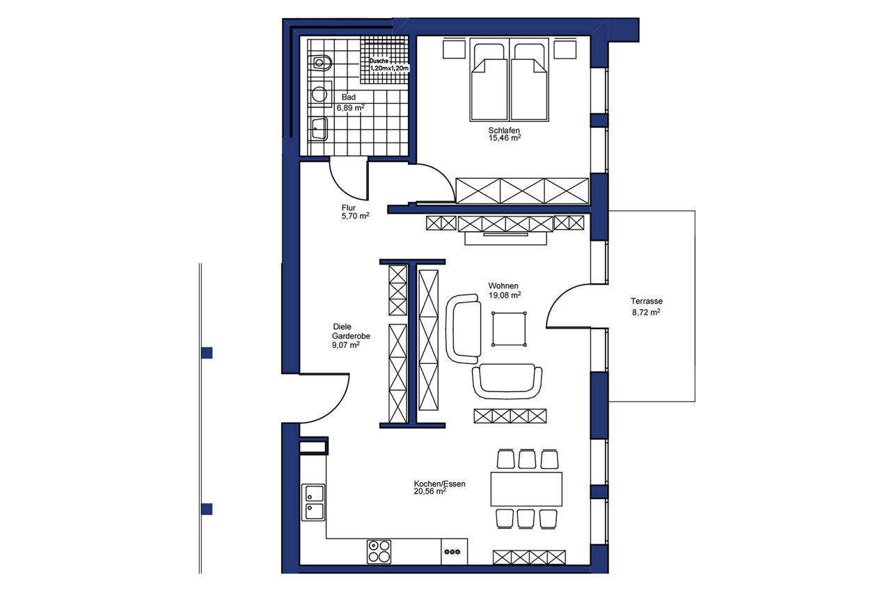 Grundriss Wohnung 5