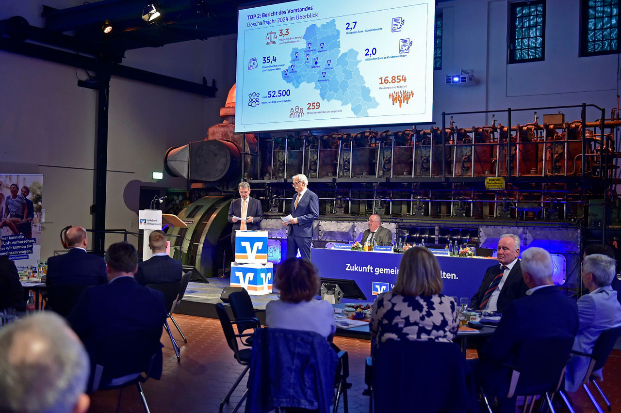 Vertreterversammlung der Volksbank Mittweida im Wasserkraftwerk Mittweida 