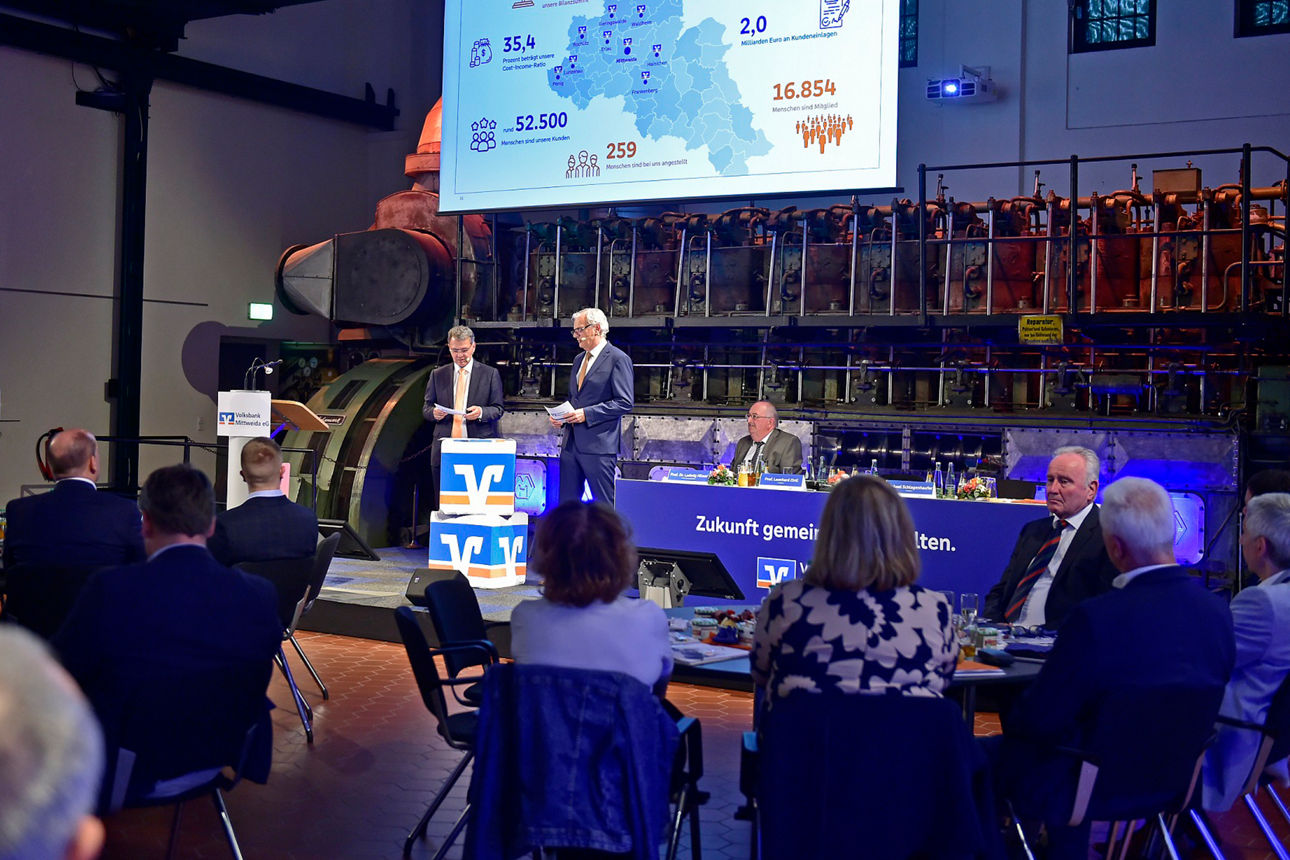 Vertreterversammlung der Volksbank Mittweida im Wasserkraftwerk Mittweida 