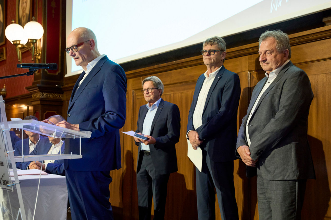 Rainer A. Haag bei der Verabschiedung von drei Aufsichtsratsmitgliedern