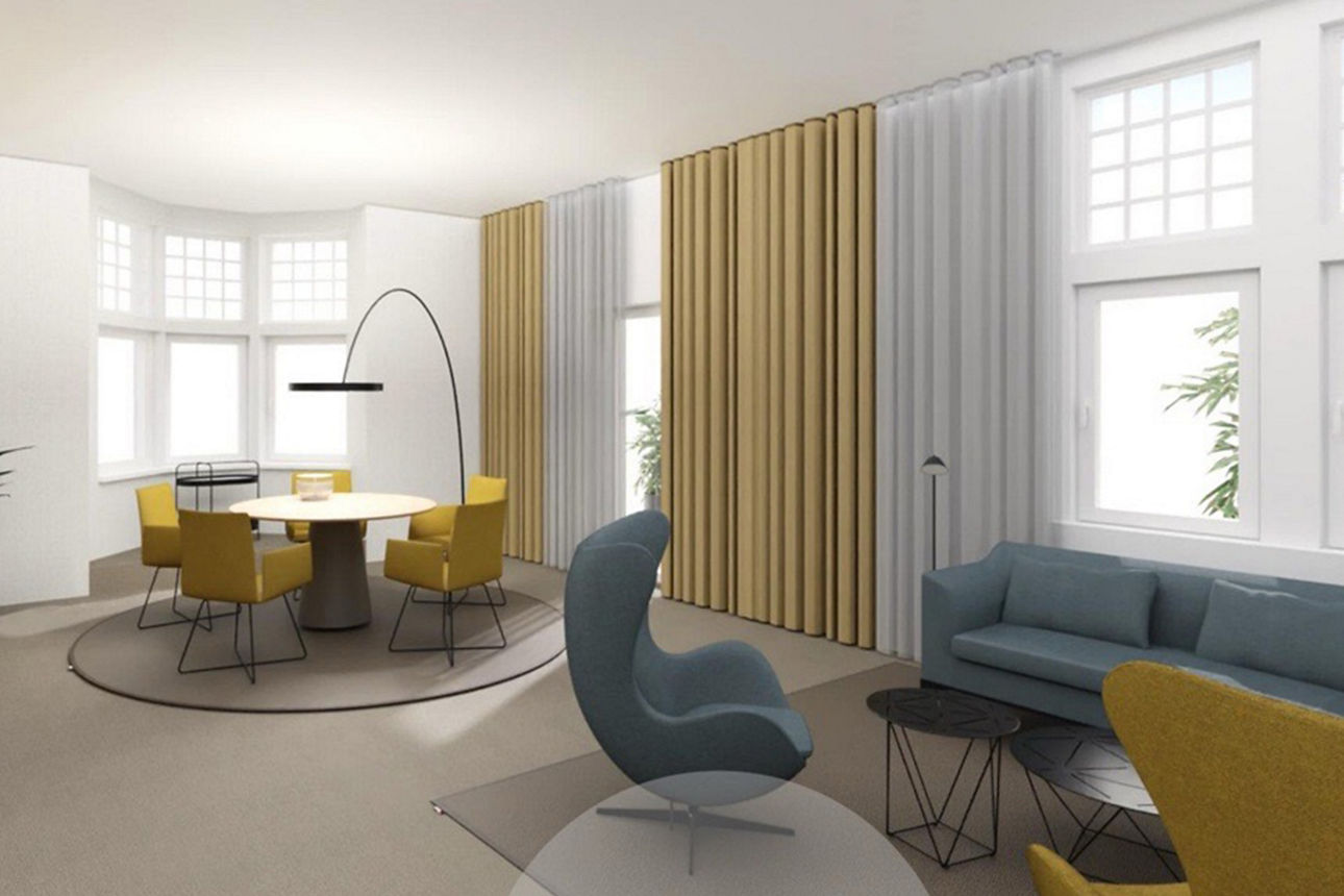 Ein Vorschaubild, wie ein Beratungsraum in der neuen Werte-Bank-Münsterland aussehen könnte