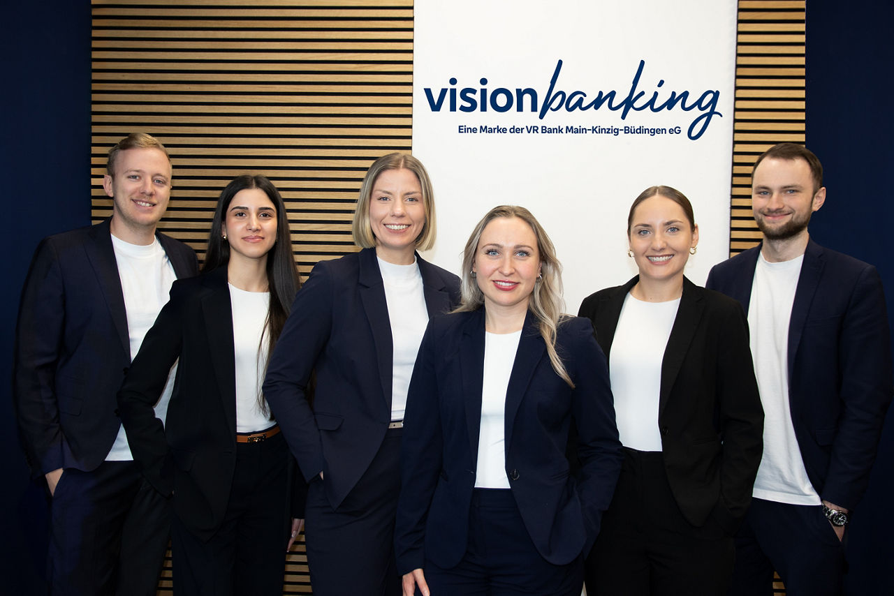 Das Bild zeigt die sechs Berater des Teams VisionBanking