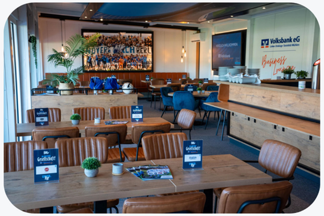 Business Lounge der Volksbank im Heinz-Dettmer-Stadion in Lohne