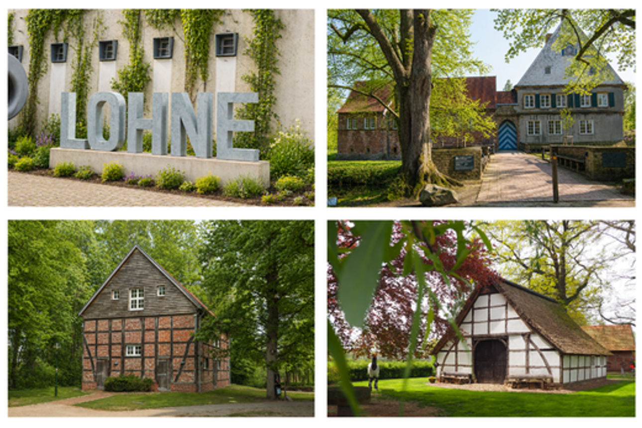 Collage aller vier Standorte der Bank
