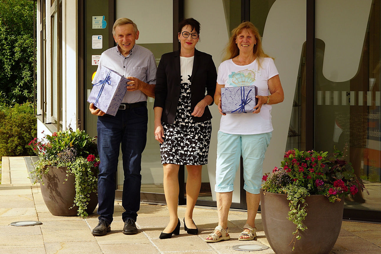 Jubilare v.l.: Volkmann, Huttner-Wöhrl, Burow
