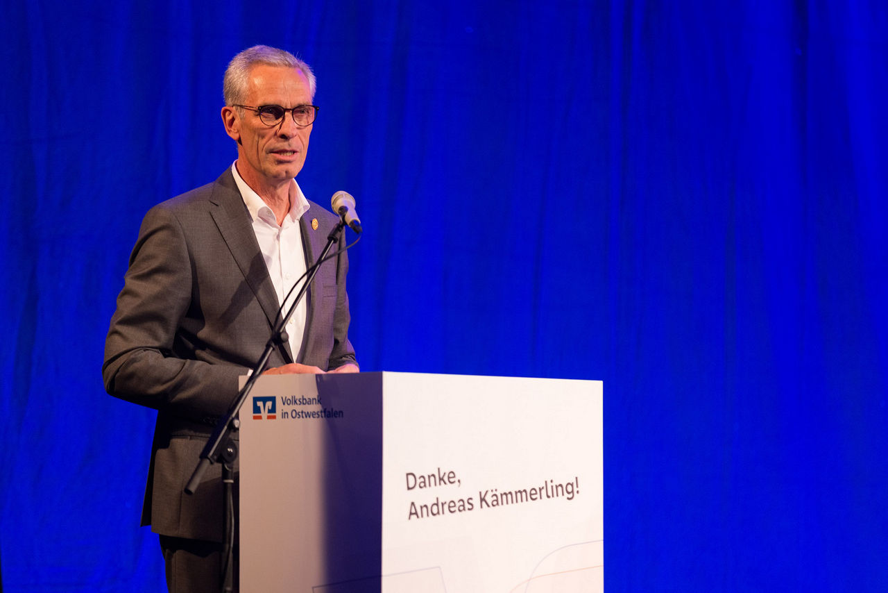 Andreas Kämmerling bei seiner Abschiedsrede im GOP Bad Oeynhausen.