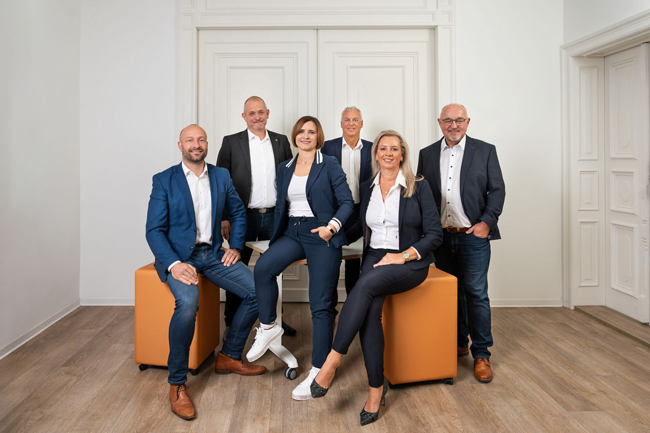 Unsere Ansprechpartner aus dem Bereich Volksbank Mittweida Immobilien GmbH: 4 Männer, 2 Frauen