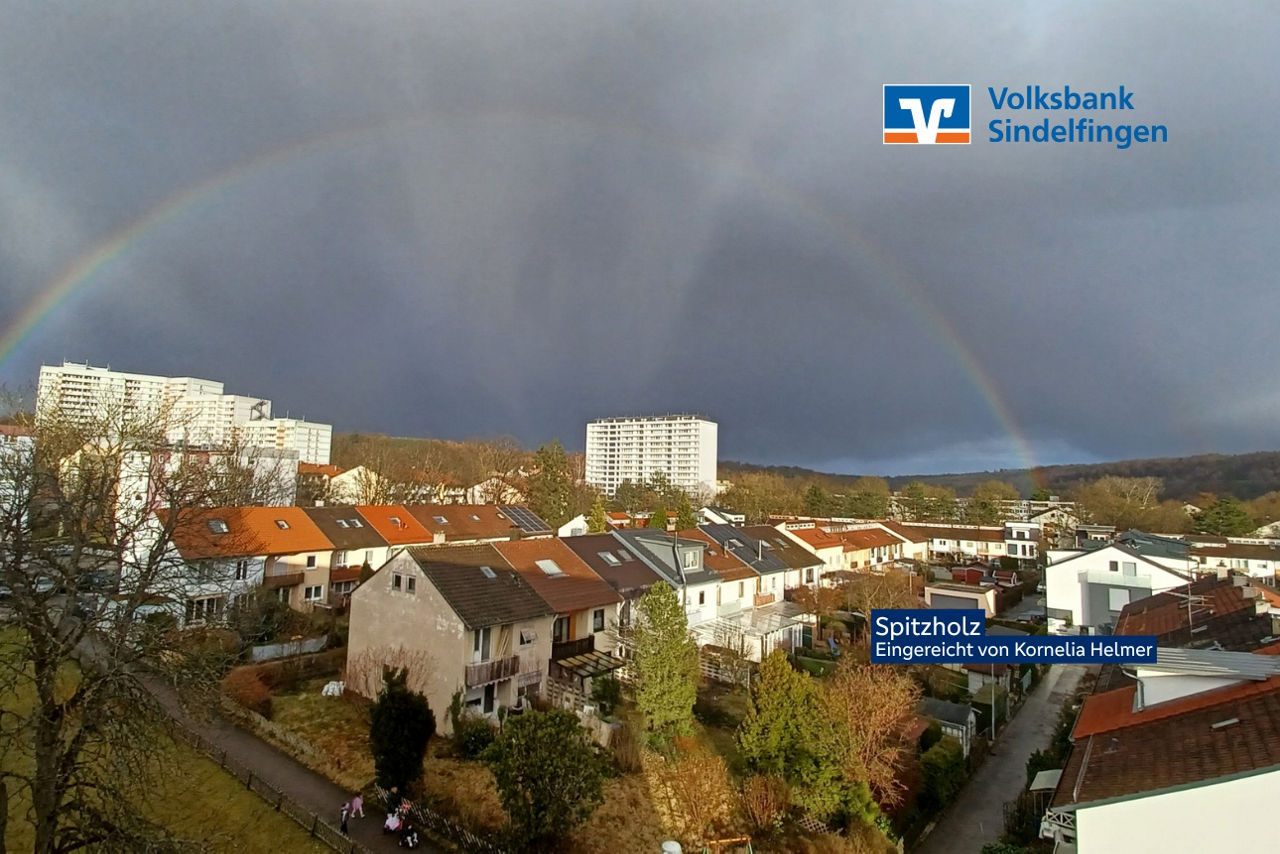 Regenbogen über dem Spitzholz, Sindelfingen