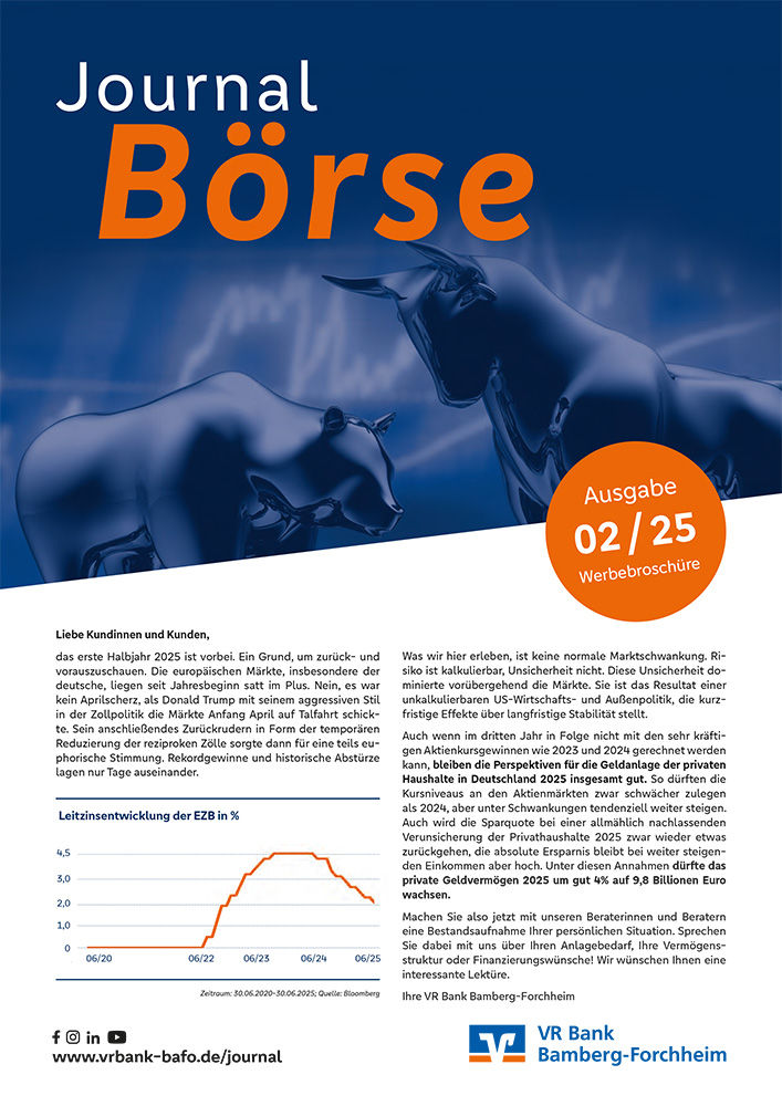 Vorschaubild der aktuellen Ausgabe des Journal Börse der VR Bank Bamberg-Forchheim