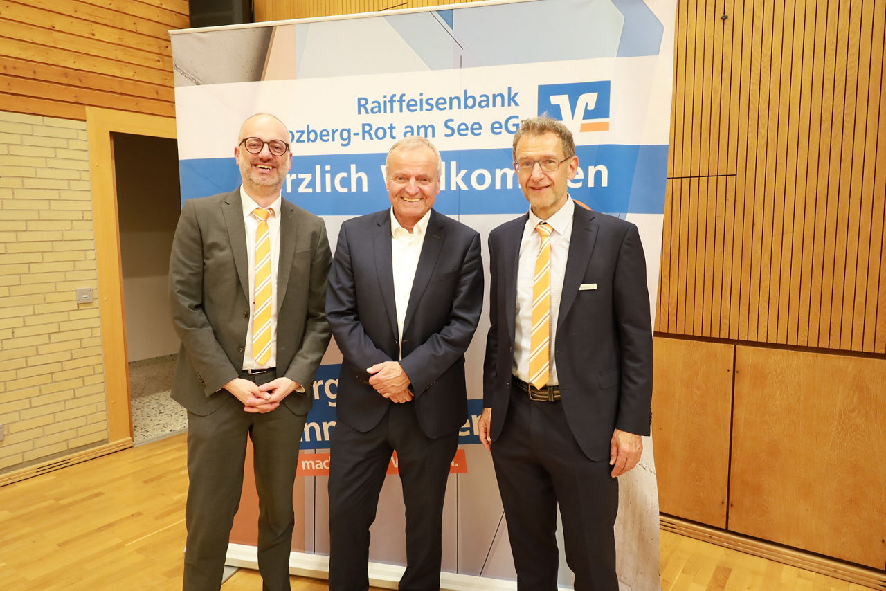 Vorstand Thomas Haag, Prof. Manfred Spitzer, Vorstand Winfried Stahl
