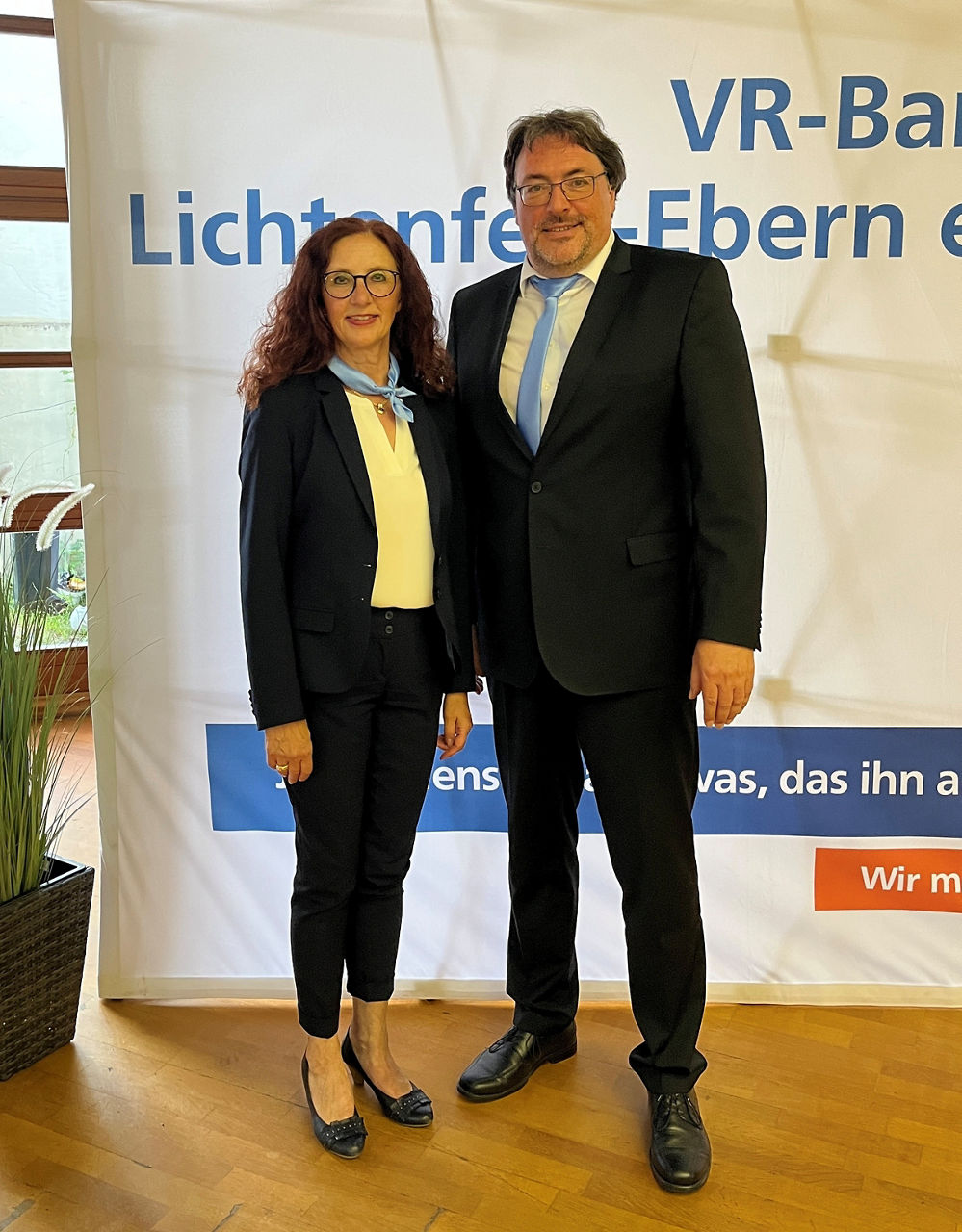 Die beiden Vorstände der VR-Bank Lichtenfels-Ebern
