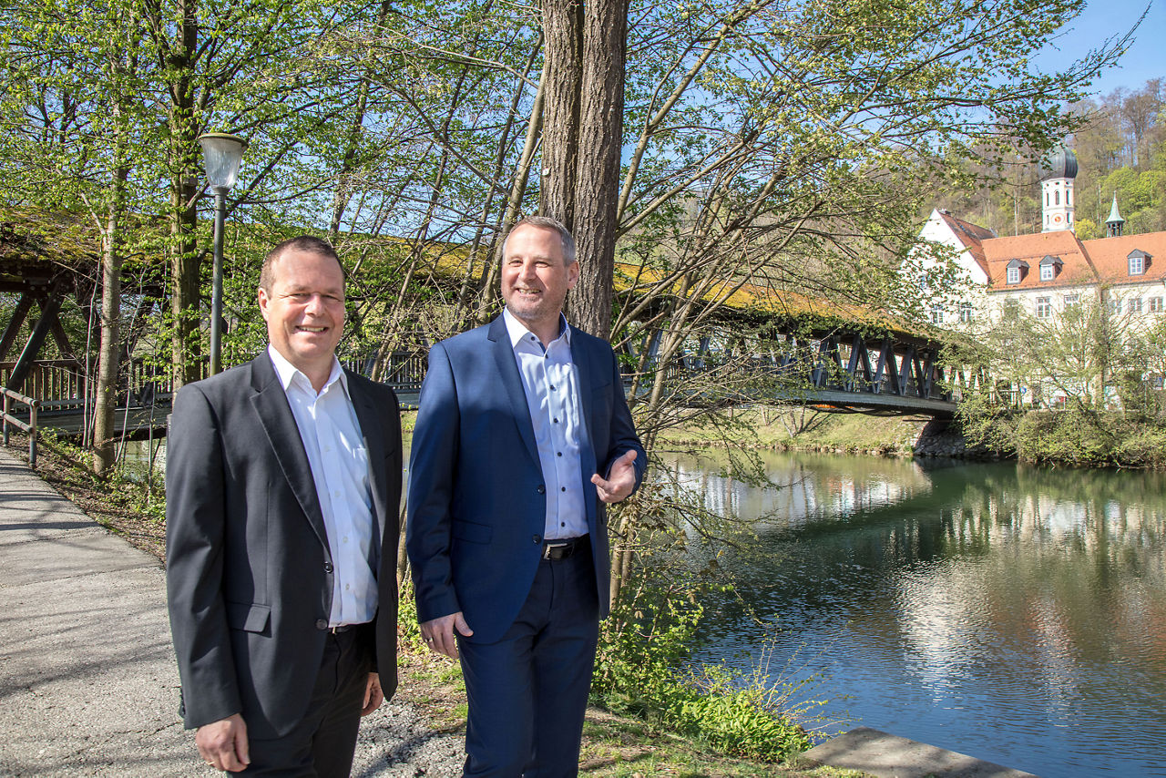 Unsere Vorstände begrüßen Sie in Wolfratshausen (li. Stefan Bosch, re. Uwe Massong)