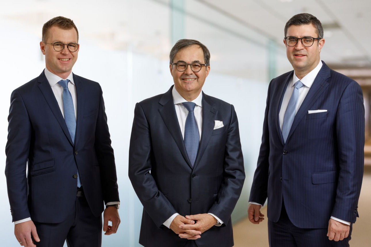 Vorstandsmitglieder von links nach rechts: Christian Solfrank, Wolfgang Völkl, Matthias Semmelmann