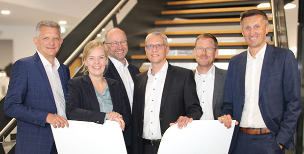 Foto der Vorstände von den drei Fusionsbanken