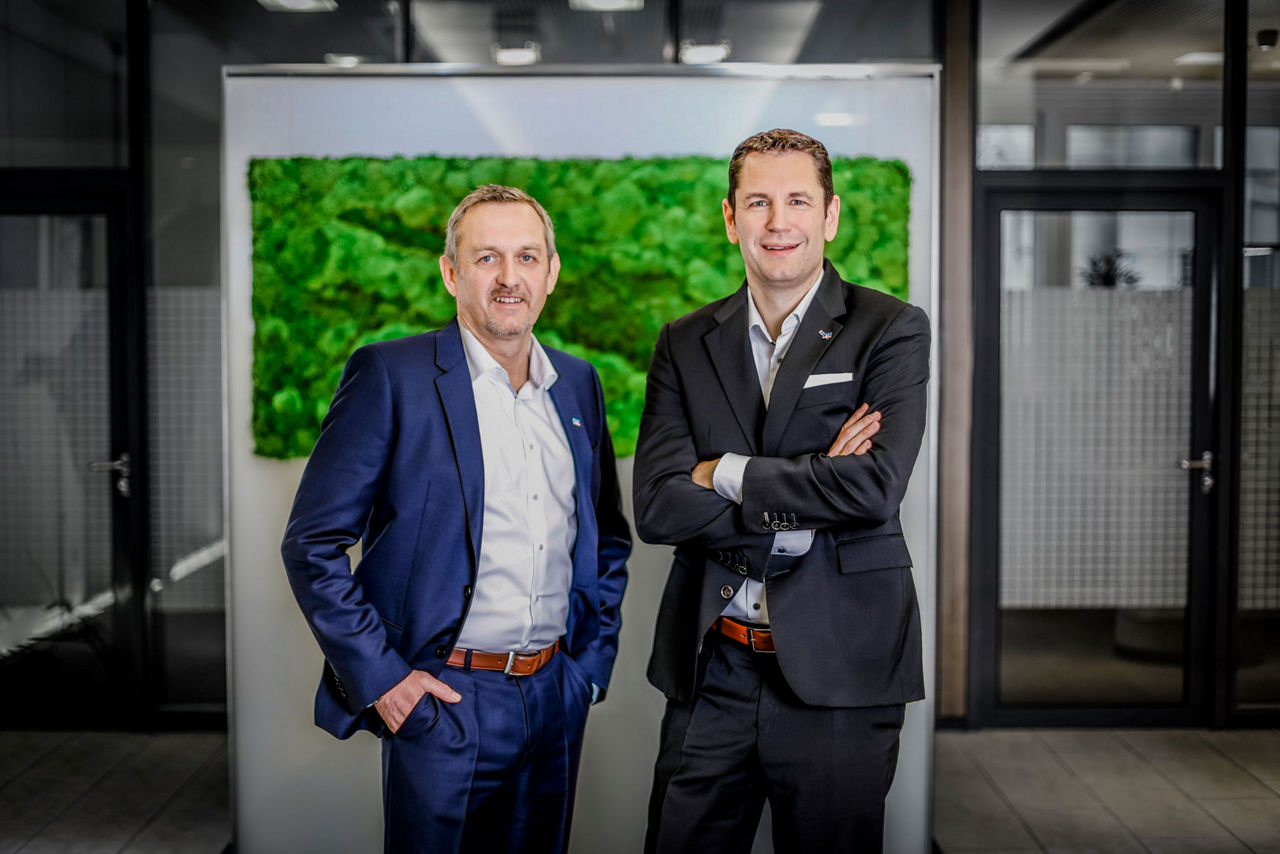 Foto unseres Vorstands: von links: Andreas Tyrra (Vorstandsvorsitzender) und Markus Ott