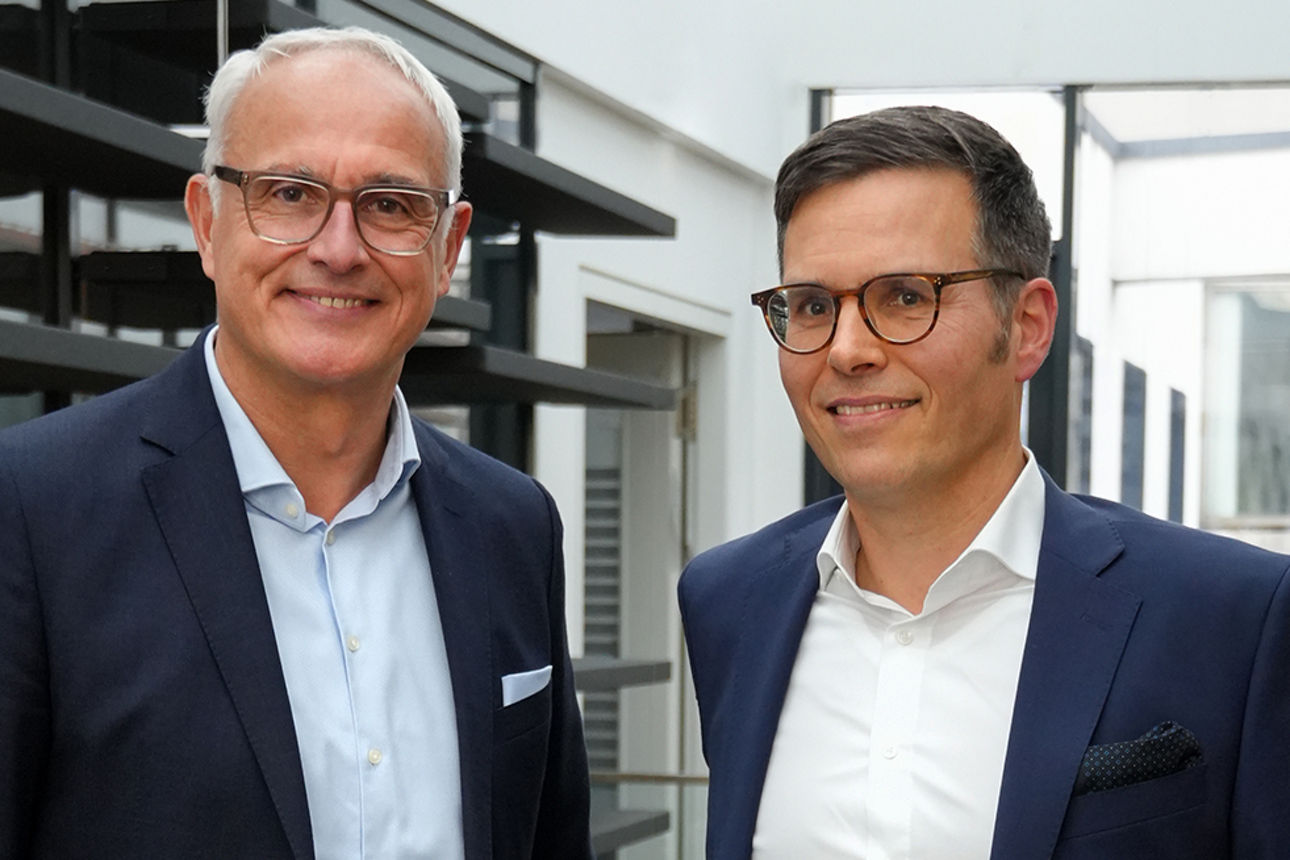 Vorstand der Volksbank Düsseldorf Neuss eG: links, Olaf Kothes; rechts, Christoph Gommans