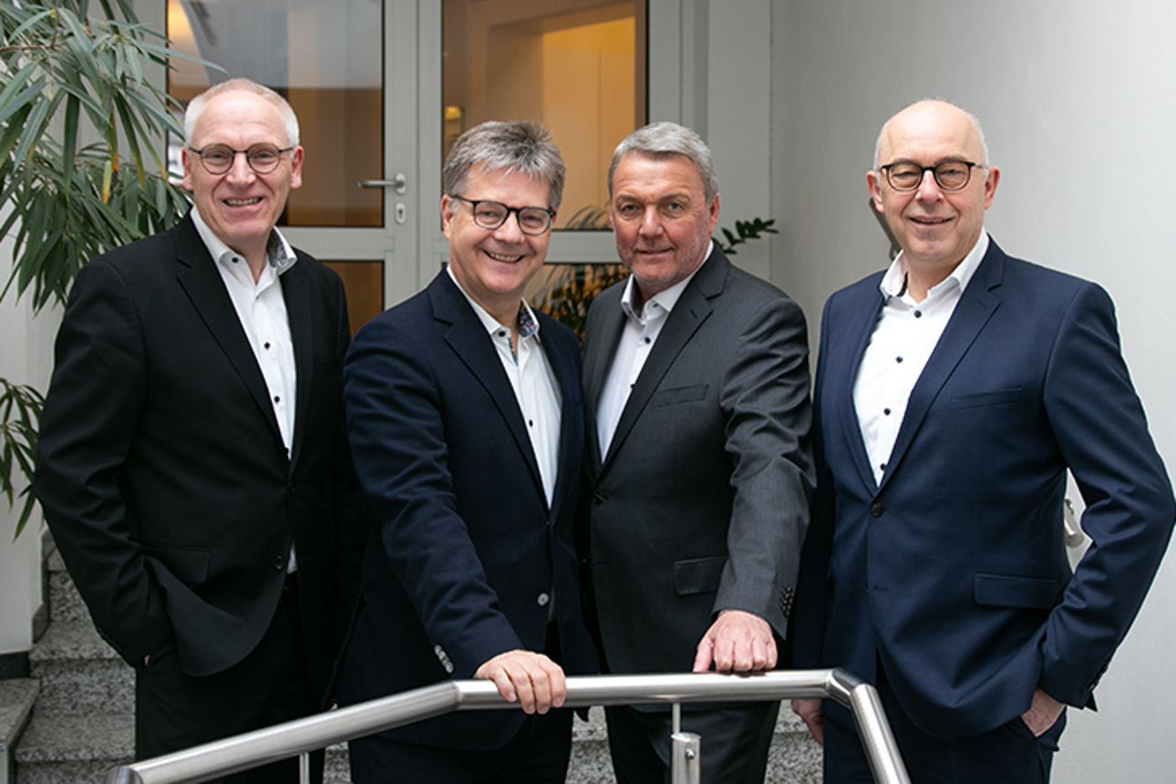 Die vier Vorstandsmitglieder Rudolf Hagenbrock, Jörg Horstkötter, Wolfgang Hillemeier, und Lothar Wille