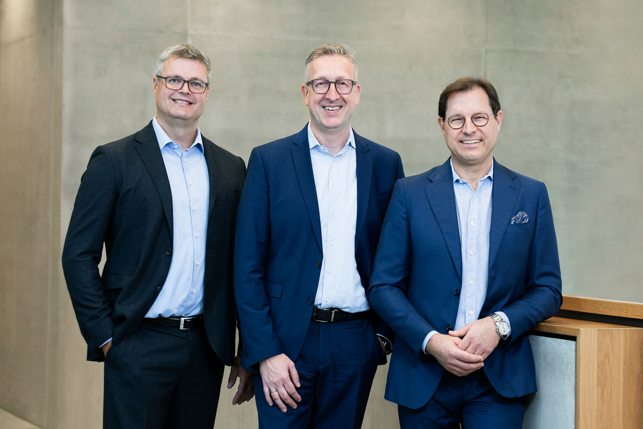 Foto unseres Vorstands (Markus Feser, Markus Merz, Frank Hefner)