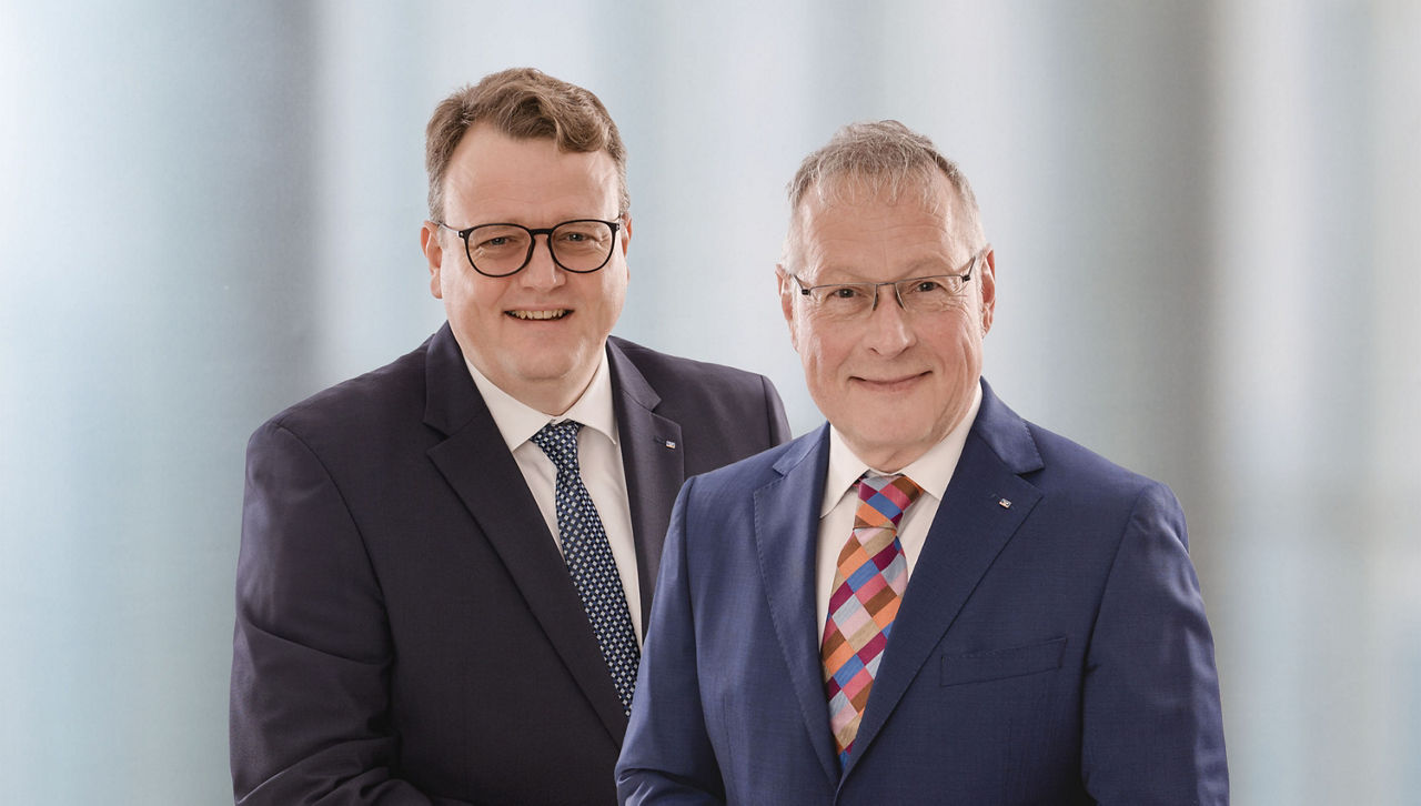Foto unseres Vorstands (v.R. Matthias Berkessel (Vorsitzender), Marc Barber)