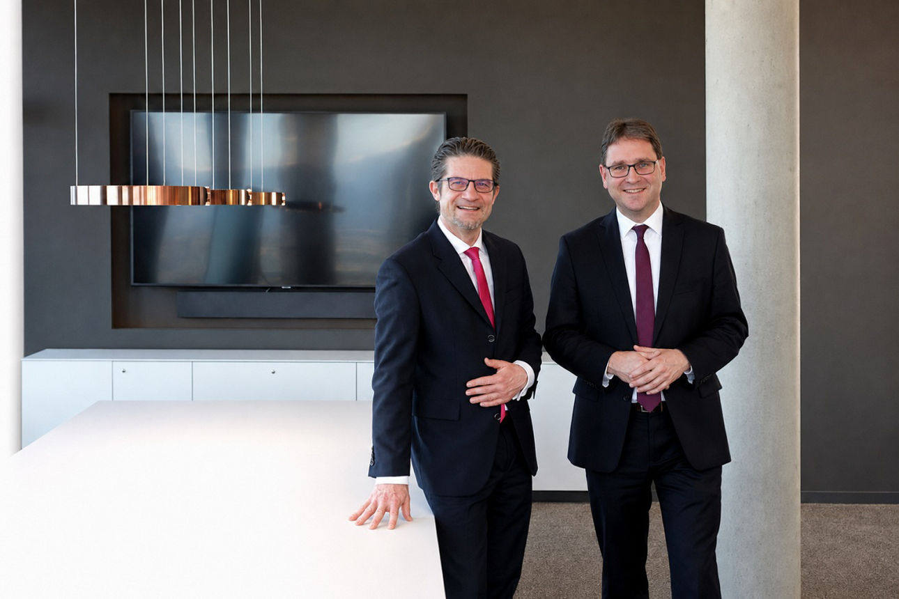 Die Mitglieder des Vorstands der Volksbank BRAWO.