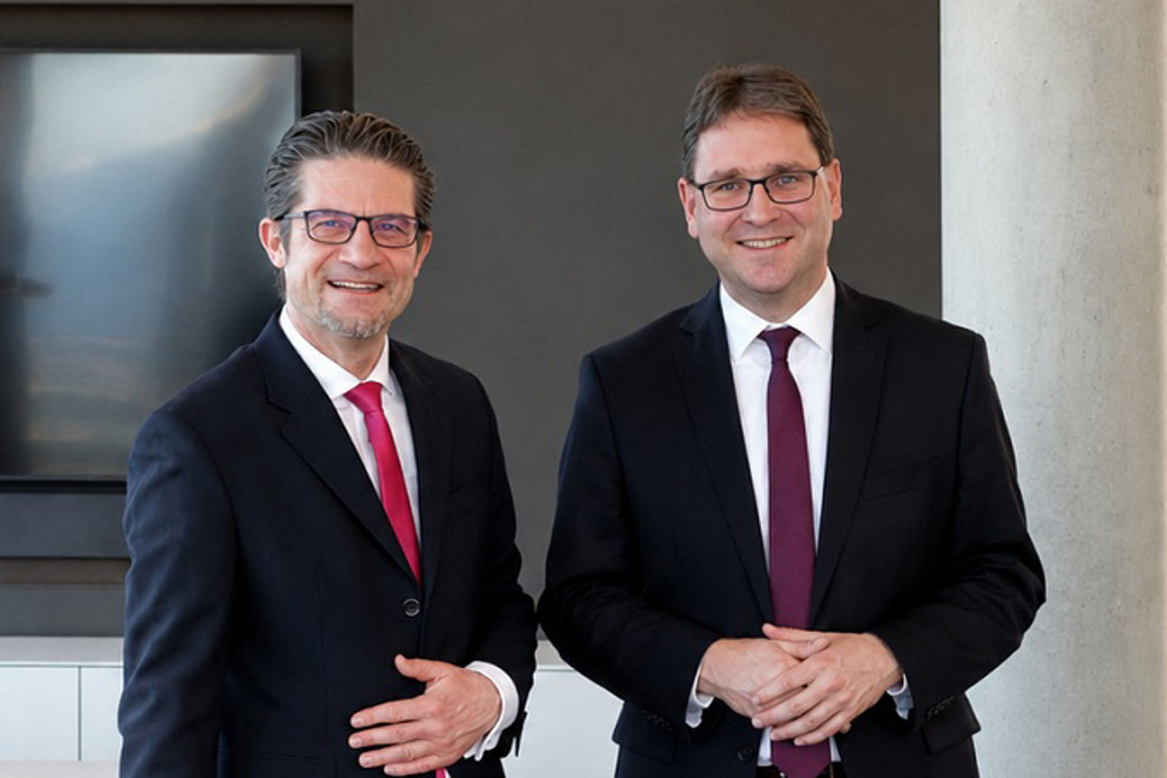 Die Mitglieder des Vorstands der Volksbank BRAWO.