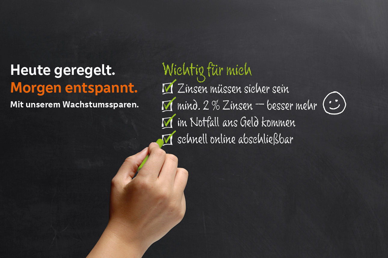 Schwarze Tafel mit Stichworten, die abgehakt werden