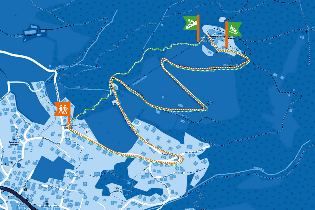 Wanderung Karte: Rodelspaß von der Schliersbergalm zum Schliersee