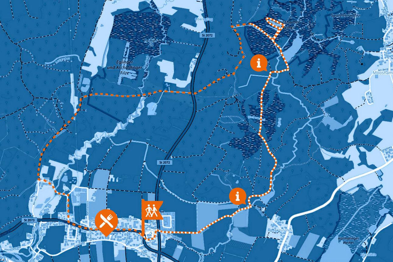 Wanderung Karte: Rundwanderung von Ascholding 