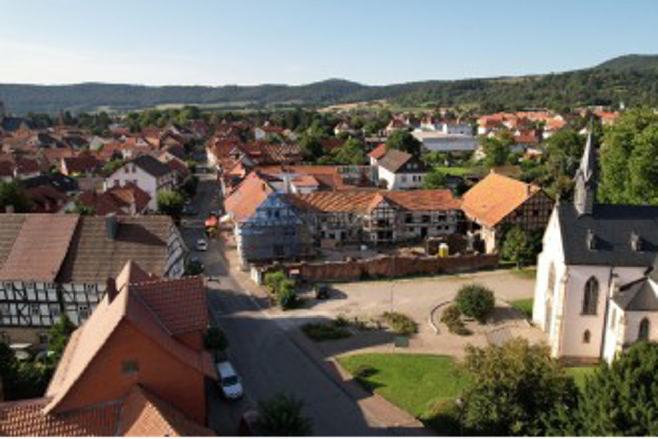 Blick auf die Hofreite aus einer anderen Vogelperspektive