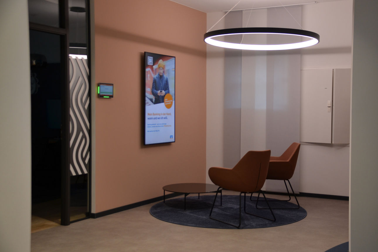 Die neue Wartelounge in Gerzen.