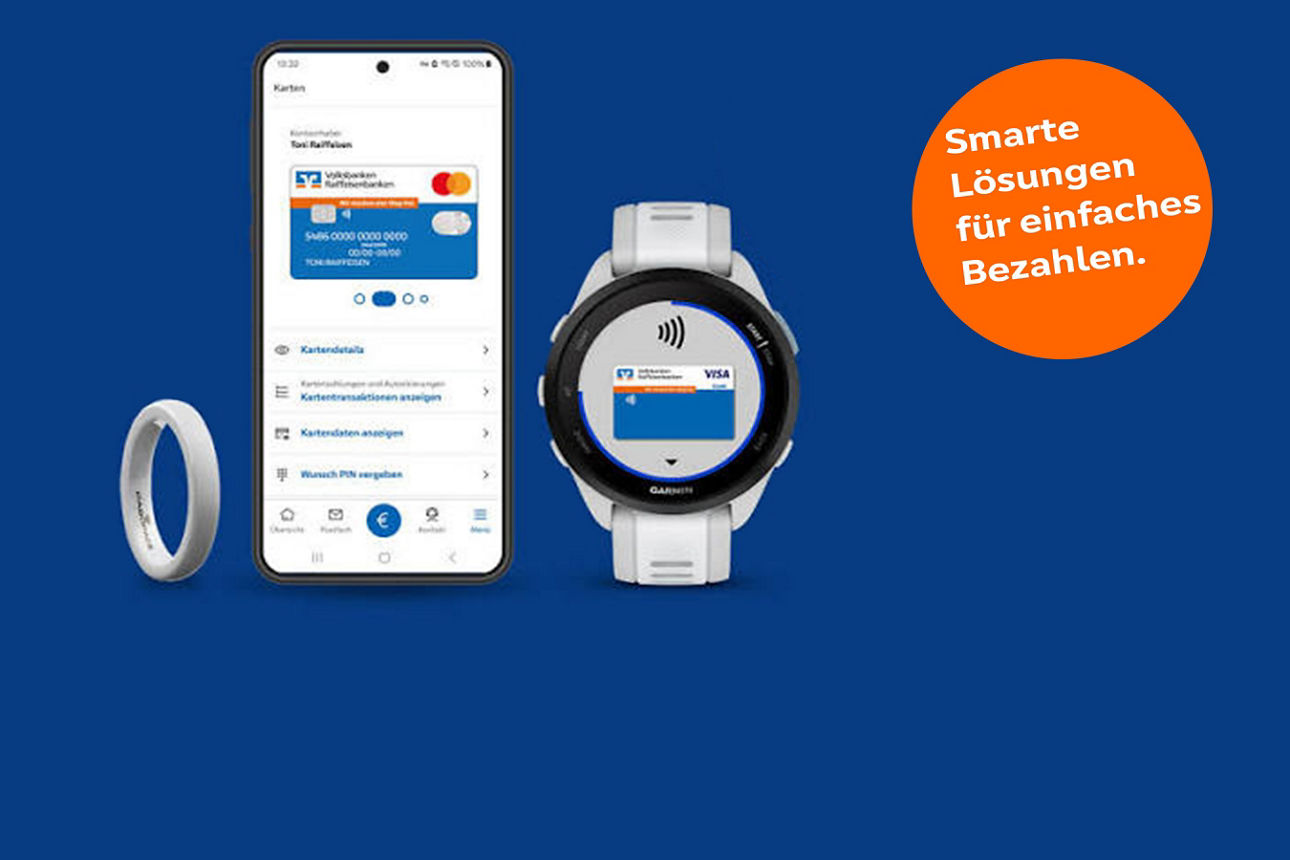 Kontaktlos bezahlen mit Ring, Smartphone oder Smartwatch