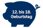 Es trägt die Aufschrift "12. bis 18. Geburtstag"