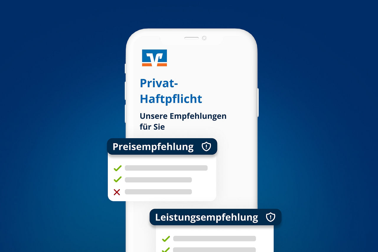Handydisplay mit Versicherungsvergleich
