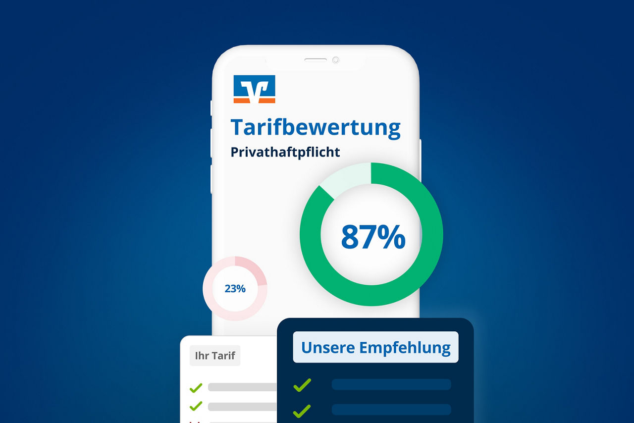 Handydisplay mit Privathaftpflichtversicherung