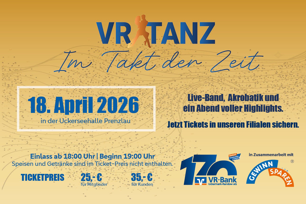 Flyer zum VR-Tanz am 18.04.2026