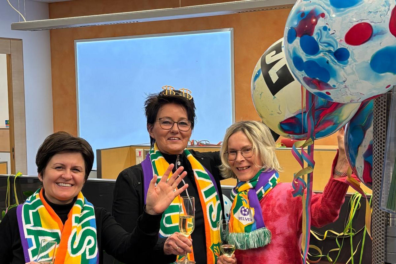 Weiberfastnacht 2026 bei der Volksbank Hellweg in unserer Beratungsfiliale in Welver