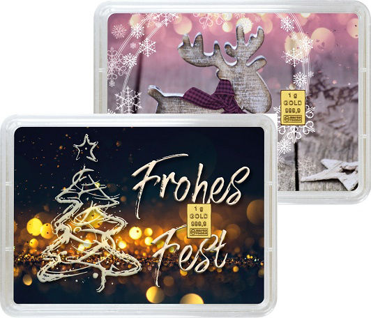 Gold-Geschenkkarte "Weihnachten"