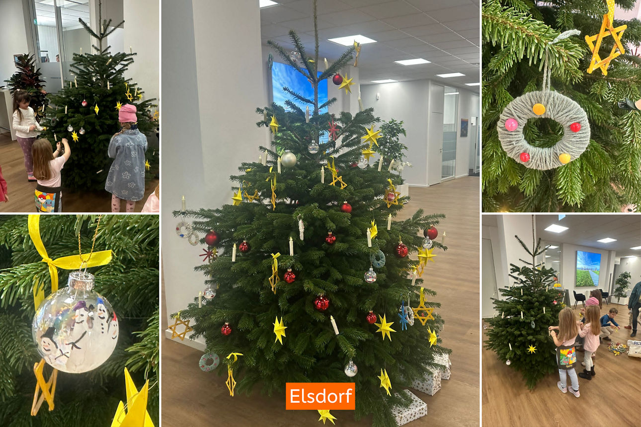Weihnachtsbaum in der Filiale Elsdorf
