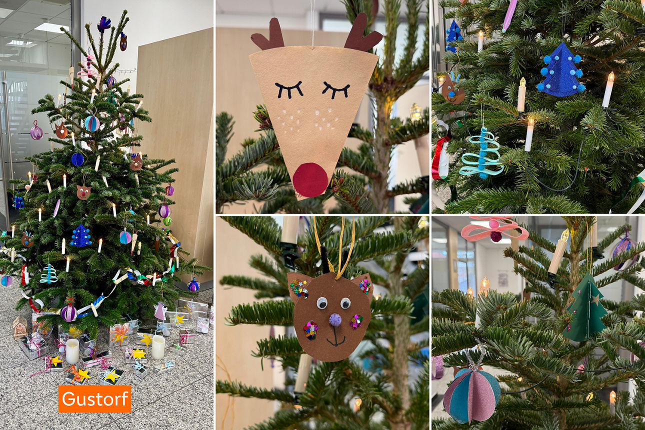 Weihnachtsbaum in der Filiale Gustorf