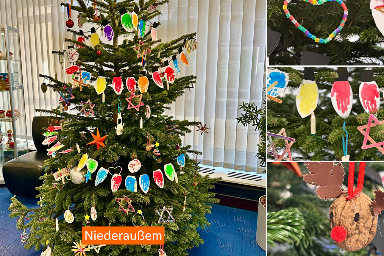 Weihnachtsbaum in der Filiale Niederaußem