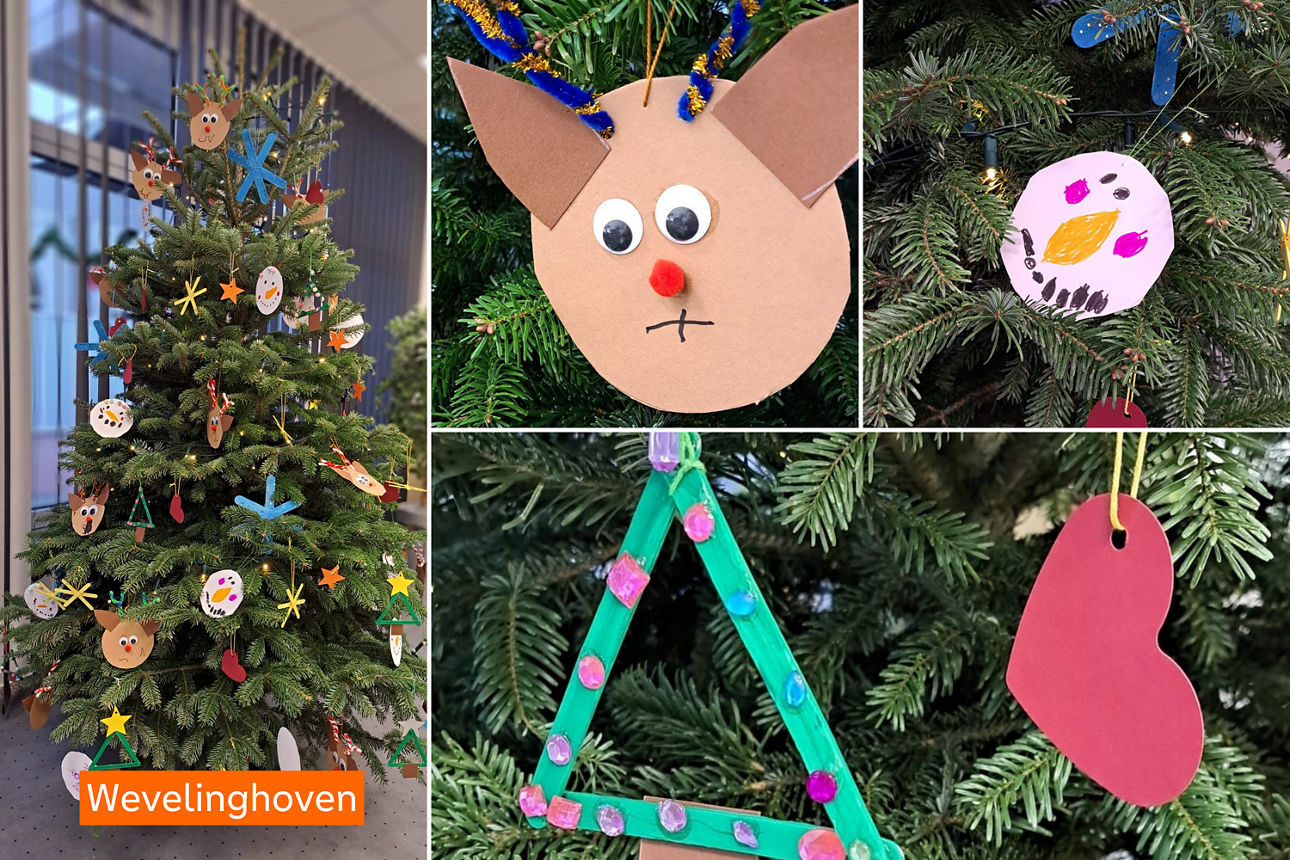 Weihnachtbsaum in der Filiale Wevelinghoven