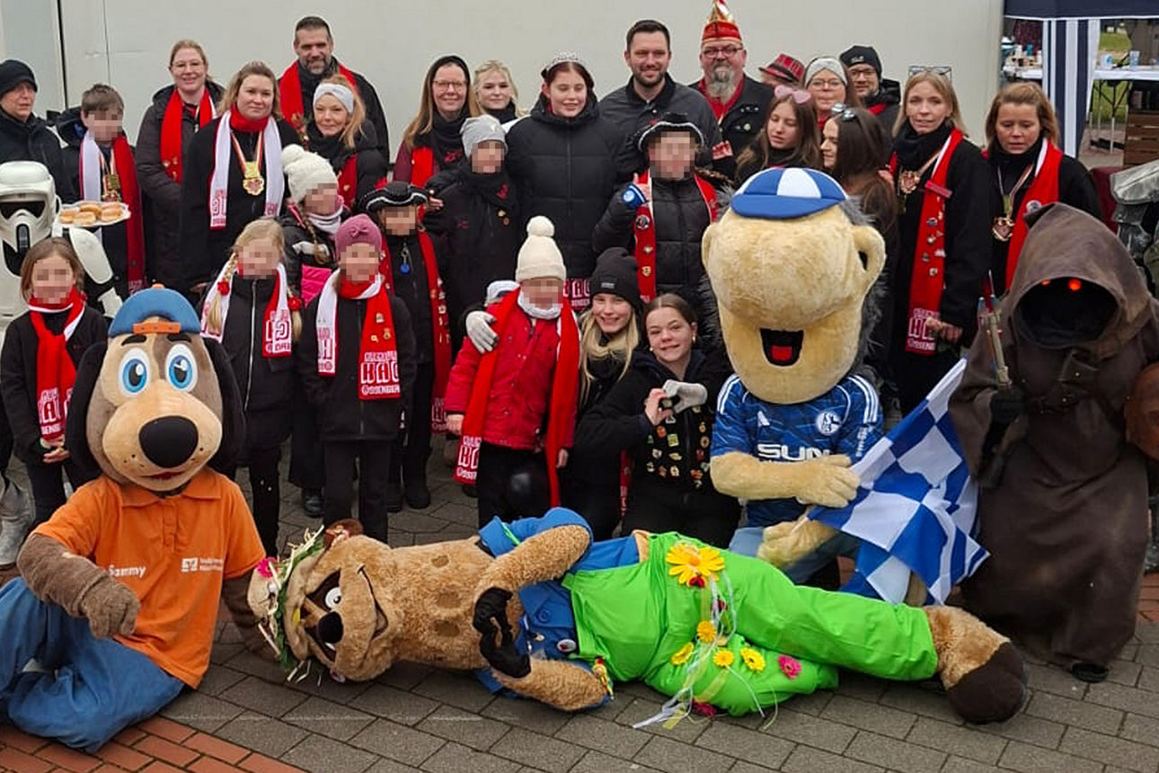 Maskottchen Sammy beim Welt-Angelman-Tag in Ossenberg