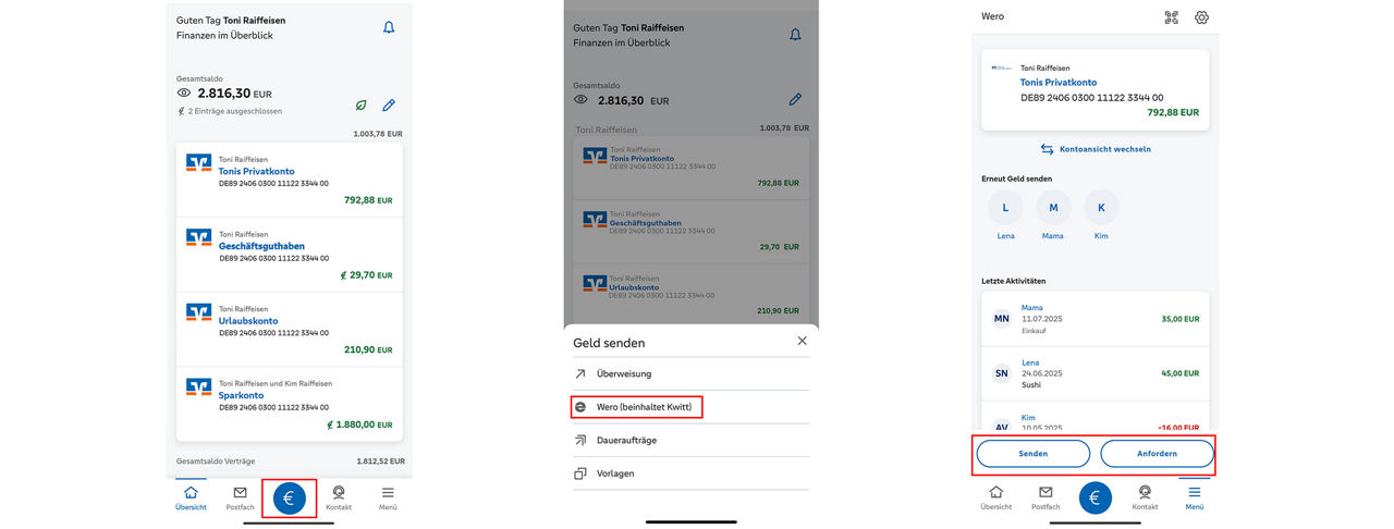 Mit Wero Geld senden