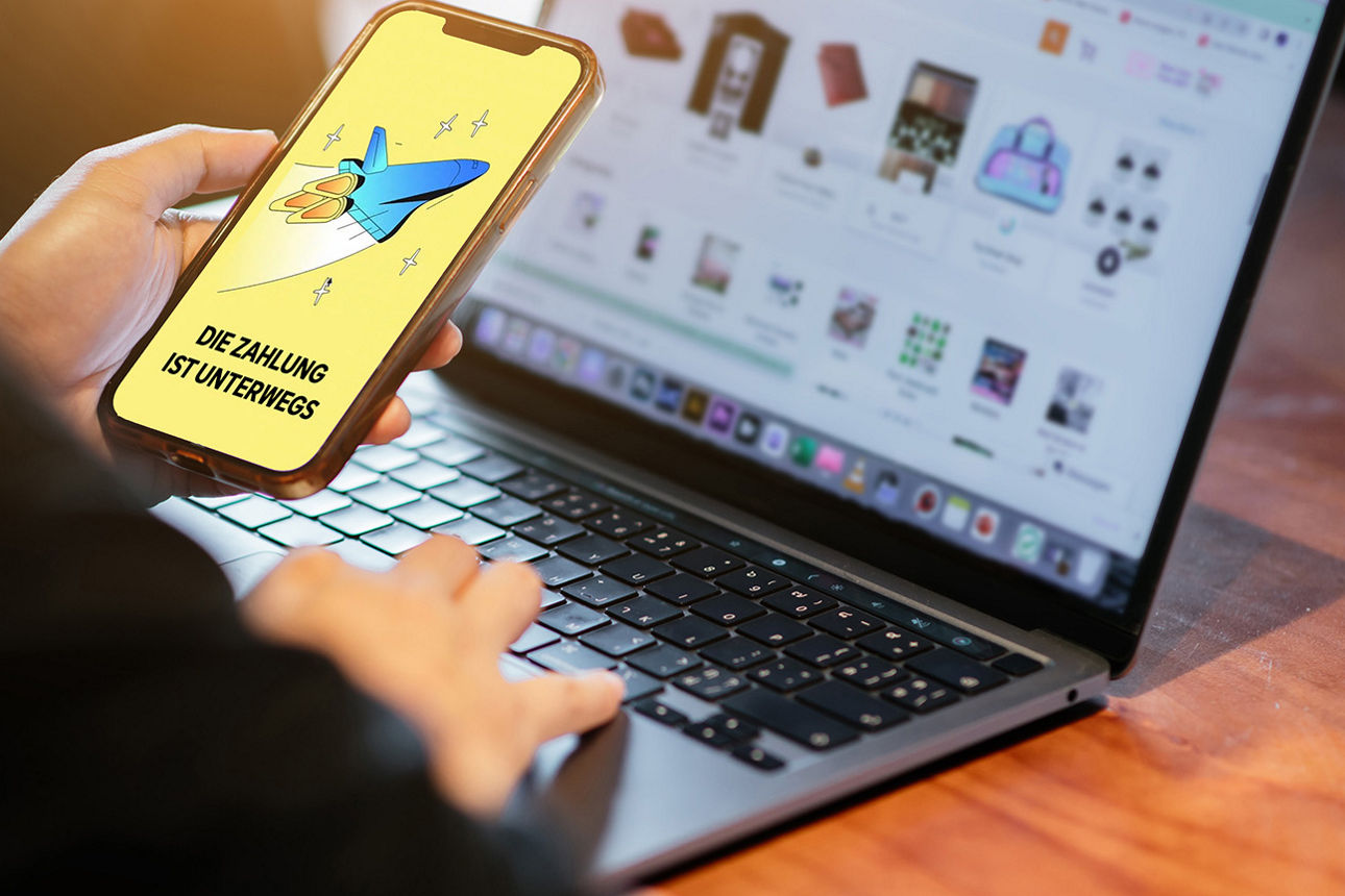 eine Bestellung im Online-Shop wird per Wero bezahlt