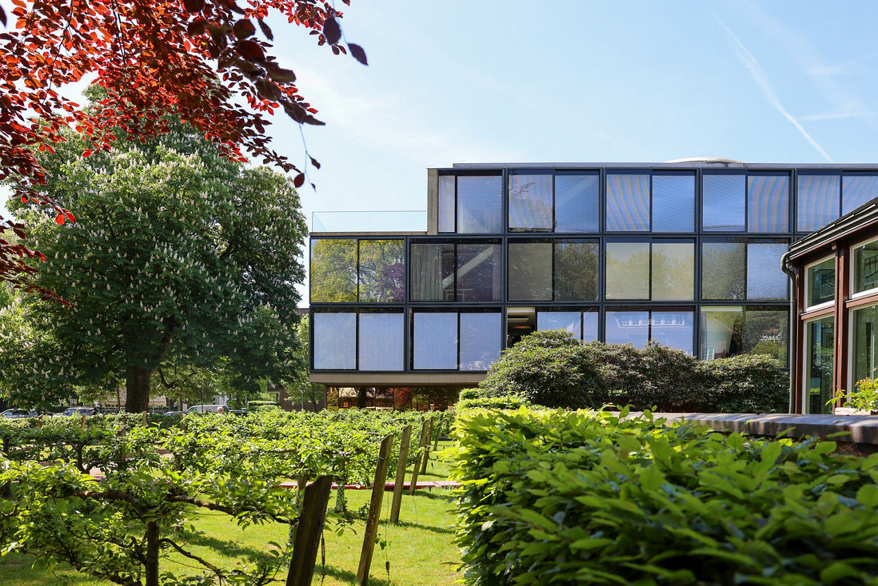 Eine Außenaufnahme der Werte-Bank-Münsterland in Münster