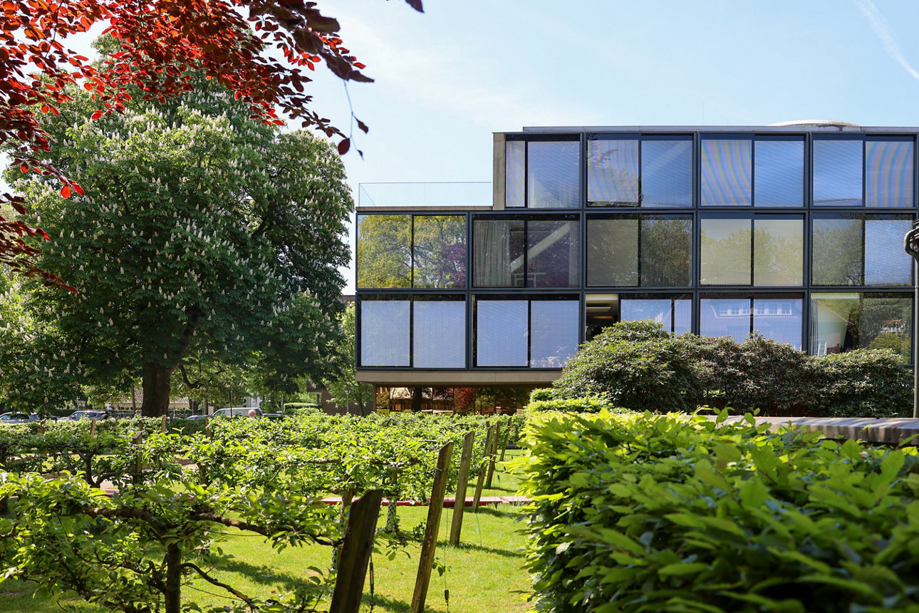Eine Außenaufnahme der Werte-Bank-Münsterland in Münster