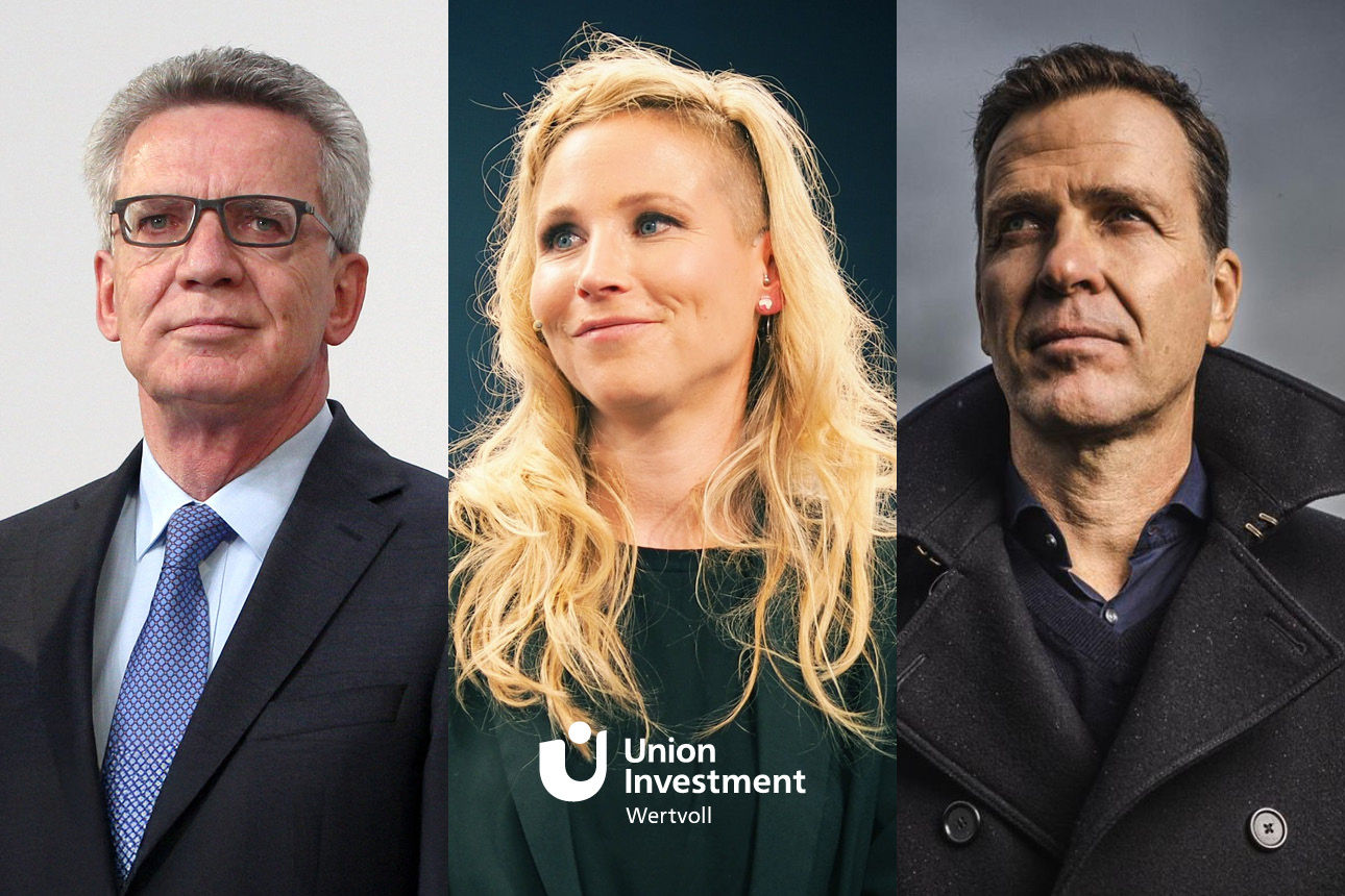 Dr. Thomas de Maizière, Fränzi Kühne, Oliver Bierhoff