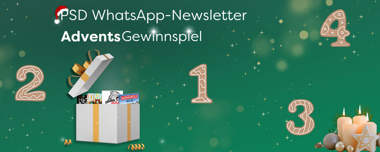 PSD WhatsApp Newsletter - AdventsGewinnspiel