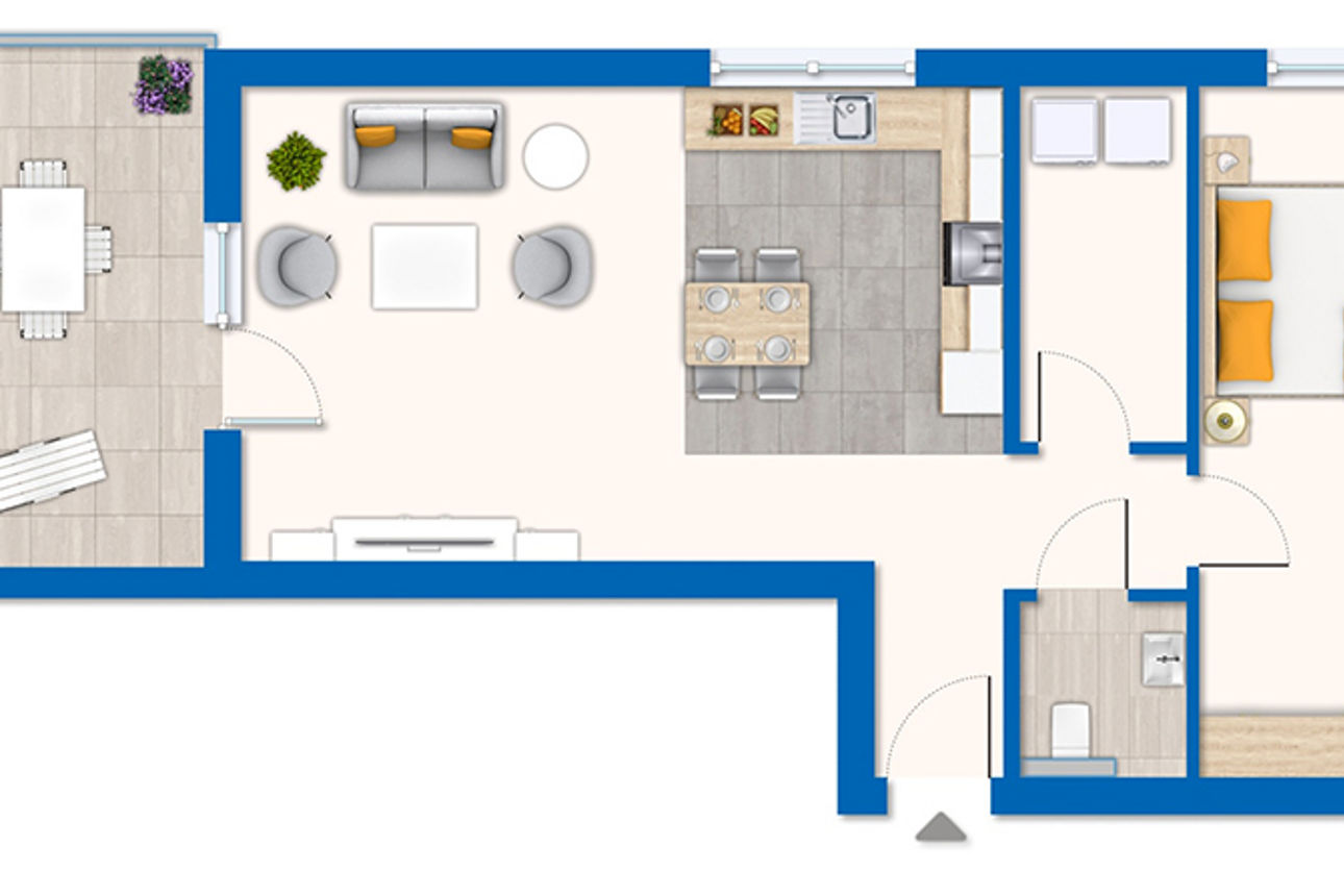 Grundriss Wohnung 4